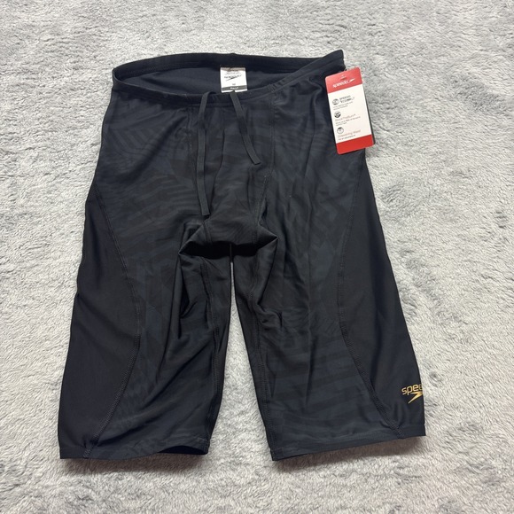 Speedo Eco Pro LT Men's Size 32 Swim Compression Briefs Deep Storm Black - Picture 1 of 5